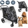 MY DUQUE - Pet Stroller Champ - XL Large Dog Buggy, Petbuggy, Spacious, Travel Pet Pushchair, Pet Pram, Cat, Dog, Folding, incl. Raincover, Cupholder, Inner Storage, Max Load 50kg/110lb, Color Black view 2