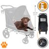 MY DUQUE - Pet Stroller Champ - XL Large Dog Buggy, Petbuggy, Spacious, Travel Pet Pushchair, Pet Pram, Cat, Dog, Folding, incl. Raincover, Cupholder, Inner Storage, Max Load 50kg/110lb, Color Black view 3