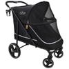 MY DUQUE - Pet Stroller Champ - XL Large Dog Buggy, Petbuggy, Spacious, Travel Pet Pushchair, Pet Pram, Cat, Dog, Folding, incl. Raincover, Cupholder, Inner Storage, Max Load 50kg/110lb, Color Black view 4