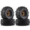 1.9 inch 1/10 RC Crawler tires 4 Pcs 118mm Replica Aluminum Wheel Rim Universal Fits most 1/10 RC Crawler cars such as SCX10 Triple TRX4 90046%t028, etc. (Gold) view 1