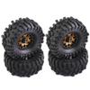 1.9 inch 1/10 RC Crawler tires 4 Pcs 118mm Replica Aluminum Wheel Rim Universal Fits most 1/10 RC Crawler cars such as SCX10 Triple TRX4 90046%t028, etc. (Gold) view 2