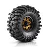 1.9 inch 1/10 RC Crawler tires 4 Pcs 118mm Replica Aluminum Wheel Rim Universal Fits most 1/10 RC Crawler cars such as SCX10 Triple TRX4 90046%t028, etc. (Gold) view 4