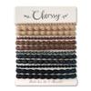 Pea Hair Tie Bracelets for Women, 12pcs Glitter Hair Elastics Rubber Bands, Decorative Ponytail Holders for Thick & Thin Hair view 1