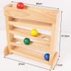 JunZheHub Wooden Ball Ramp with 4 Mini Balls for Toddlers view 4