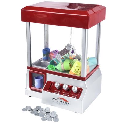 CP Toys Etna Electronic Mini Claw Machine for Kids, Mini Candy Prize Dispenser Arcade Game with Sound, 30 Tokens, 10" x 7.90" x 13.5"
