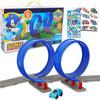 Sonic the Hedgehog Race Track and Toy Car Set - Bundle With Sonic Racecar Play Set, Track, Stickers, More | Racing Toys for Boys view 1