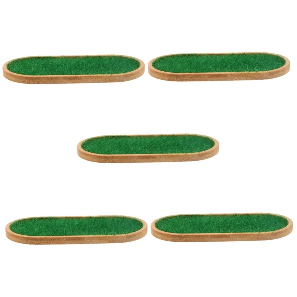 TOPPERFUN 5pcs Collections Display Grass Base Figures Holder Doll Storage Stand Home Decor Stylish
