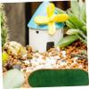 TOPPERFUN 5pcs Collections Display Grass Base Figures Holder Doll Storage Stand Home Decor Stylish view 2