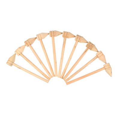 Hoement 10pcs Wooden Pounding Toys Mini Hammers Set Child-safe Mallets Wooden Hammer Toy for Boys and Girls