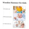 Hoement 10pcs Wooden Pounding Toys Mini Hammers Set Child-safe Mallets Wooden Hammer Toy for Boys and Girls view 3