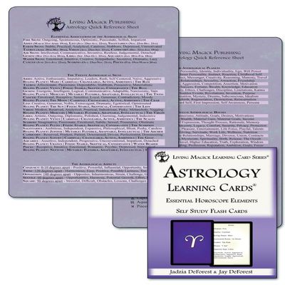 Astrology Learning Cards & Quick Reference Sheet Combination Bundle