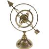Brass Armillary Sphere Globe with Arrow, Nautical Maritime Astrolabe Globe, Home & Office Table Dcor view 2