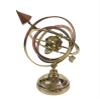 Brass Armillary Sphere Globe with Arrow, Nautical Maritime Astrolabe Globe, Home & Office Table Dcor view 3