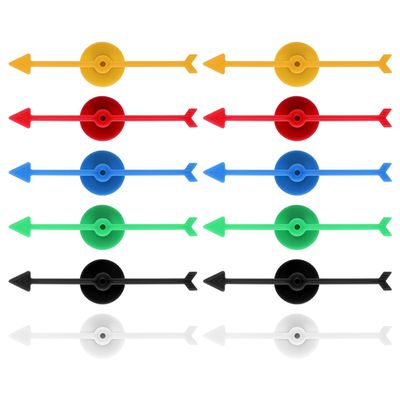12pcs Game Spinners, 3.94 Inch Plastic Arrow Game Spinners, 6 Colors Table Top Board Game Spinner, Magnetic Twister Spinning Replacement for Classroom Whiteboard Activities DIY Projects