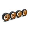 1/28 27mm Drift Tire Tyre Metal Wheel Rim for Wltoys 284131 K969 K979 K989 P929 Kyosho Mini-Z 1:28 RC Car Upgrades Parts(Red) view 4