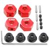 Aluminum 12mm Hex Wheel Hubs Hex Adapter & Flanged Lock Nuts & RC Differential Locker Spool Diff. Case Mount view 2