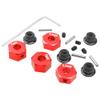 Aluminum 12mm Hex Wheel Hubs Hex Adapter & Flanged Lock Nuts & RC Differential Locker Spool Diff. Case Mount view 3