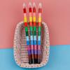 12 Colors Stackable Puzzle Crayon Pens Total Length 10'' Kids Students Coloring Set for Home Party view 2