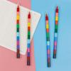 12 Colors Stackable Puzzle Crayon Pens Total Length 10'' Kids Students Coloring Set for Home Party view 3