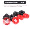 HOPLEX Super Large Soft 1.0 Inch Tire 57 * 25mm Muddy Swamp Tire with Red Silicone Rubber Inserts for TRX4M SCX24 1/18 1/24 RC Crawler Car Upgrade view 3