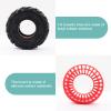 HOPLEX Super Large Soft 1.0 Inch Tire 57 * 25mm Muddy Swamp Tire with Red Silicone Rubber Inserts for TRX4M SCX24 1/18 1/24 RC Crawler Car Upgrade view 4
