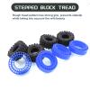 HOPLEX Super Large Soft 1.0 Inch Tire 57 * 25mm Muddy Swamp Tire with Blue Silicone Rubber Inserts for TRX4M SCX24 1/18 1/24 RC Crawler Car Upgrade view 3
