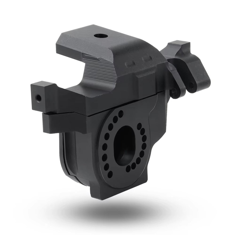 RC Cars Crawler Parts Compatible with TRX-4 for Defender 1/10 RC Crawler Upgrade Parts Aluminum Heat Sink Motor Mount Base Gearbox Radiator Holder(Black,Motor Mount and Base)