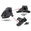RC Cars Crawler Parts Compatible with TRX-4 for Defender 1/10 RC Crawler Upgrade Parts Aluminum Heat Sink Motor Mount Base Gearbox Radiator Holder(Black,Motor Mount and Base) view 2