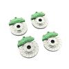 VBCERSDZ RC Car Accessories for WPL D12 MN99 MN90 C24 C34 RC Spare Parts Upgrade 4PCS Metal Brake Disc Caliper Tire Modification (Green) view 1