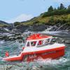 Ssccgym RC Jet Boat Remote Control Boat Port Tugboat Watercraft 8km/h 1/12 Scale 2.4Ghz 4CH for 14y+ Beginners on Lake Pool RTR/White view 1