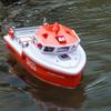 Ssccgym RC Jet Boat Remote Control Boat Port Tugboat Watercraft 8km/h 1/12 Scale 2.4Ghz 4CH for 14y+ Beginners on Lake Pool RTR/White view 2