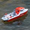 Ssccgym RC Jet Boat Remote Control Boat Port Tugboat Watercraft 8km/h 1/12 Scale 2.4Ghz 4CH for 14y+ Beginners on Lake Pool RTR/White view 3