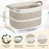 AivaToba 3 Pack Storage Basket: Toy Cotton Rope Box with Handles - Decorative Box for Clothes, Blankets, Toys, Books view 2