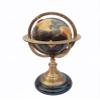 10" Brass World Map Globe, Handcrafted, Antique Finish, Table Top Decorative, Engraved Armillary, Gift view 3