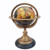10" Brass World Map Globe, Handcrafted, Antique Finish, Table Top Decorative, Engraved Armillary, Gift view 4