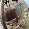Brass Celestial Globe Armillary Sphere on Wooden Base, Maritime Nautical Table Decor view 4