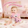 PLSFSS Baby Musical Activity Soft Toys with Sound & Light, Sensory Toys for Infant Developmental with Teether, Rattle and Textures, Soft Plush Toy for Newborn Gift 6 to 12 Months (Pink Unicorn) view 3