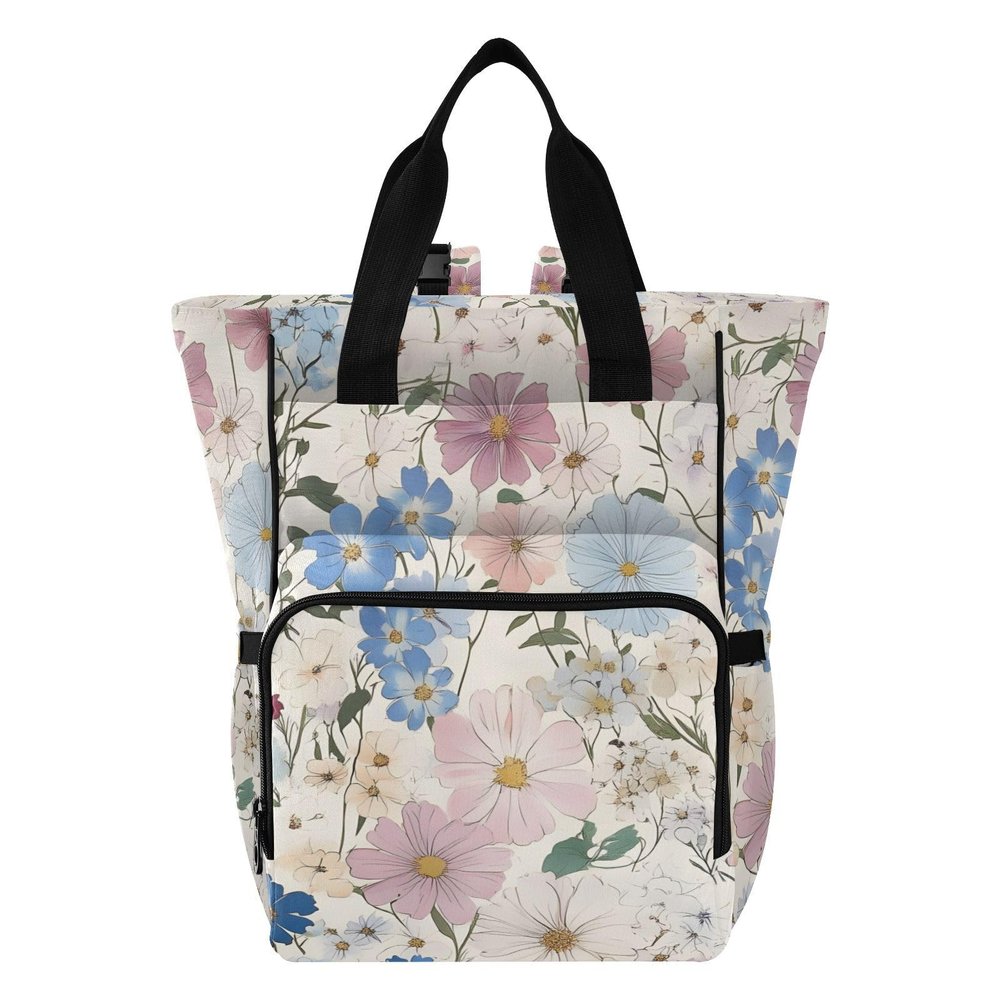 KYZSXZ Colorful Floral Diaper Backpack with Insulated Feeding Bottle Insert, Large Diaper Changing Bag 11.025.9115.3 IN