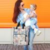 KYZSXZ Colorful Floral Diaper Backpack with Insulated Feeding Bottle Insert, Large Diaper Changing Bag 11.025.9115.3 IN view 2
