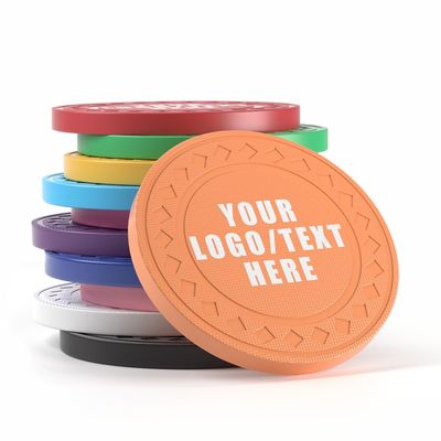 100 Personalized Plastic Diamond Chips, Print Your Image and Text, Tokens for Casino Player, Board Game, Late Night Poker Game, Party, Bar, Golf Ball Markers, Business Cards, Redemption (Orange)