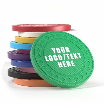 100 Personalized Plastic Diamond Chips, Print Your Image and Text, Tokens for Casino Player, Board Game, Late Night Poker Game, Party, Bar, Golf Ball Markers, Business Cards, Redemption (Green)