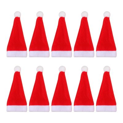 10pcs Tableware Holder Christmas Santa Hats Fork Tableware Holder Dinner Table Decorations Kitchen Accessories