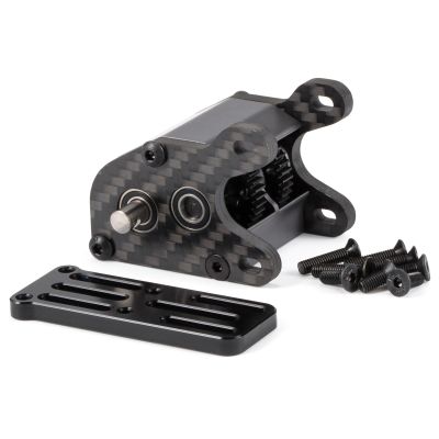 Ultralight Dual Motor Transmission Dig Overdrive Gearbox with Slipper Pad for 1/10 RC Crawler Sporty Cheater Rigs (Gray)