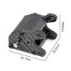 Ultralight Dual Motor Transmission Dig Overdrive Gearbox with Slipper Pad for 1/10 RC Crawler Sporty Cheater Rigs (Gray) view 3