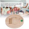 Dice Tray,Wooden Dice Rolling Tray,Round Wood Dice Board,Improve Math Skills Wooden Classic Dice Game Tray for Family Game (Round 30cm) view 4