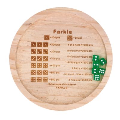 Dice Tray,Wooden Dice Rolling Tray,Round Wood Dice Board,Improve Math Skills Wooden Classic Dice Game Tray for Family Game (Round 18cm)