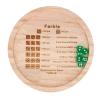 Dice Tray,Wooden Dice Rolling Tray,Round Wood Dice Board,Improve Math Skills Wooden Classic Dice Game Tray for Family Game (Round 18cm) view 1