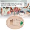 Dice Tray,Wooden Dice Rolling Tray,Round Wood Dice Board,Improve Math Skills Wooden Classic Dice Game Tray for Family Game (Round 18cm) view 4