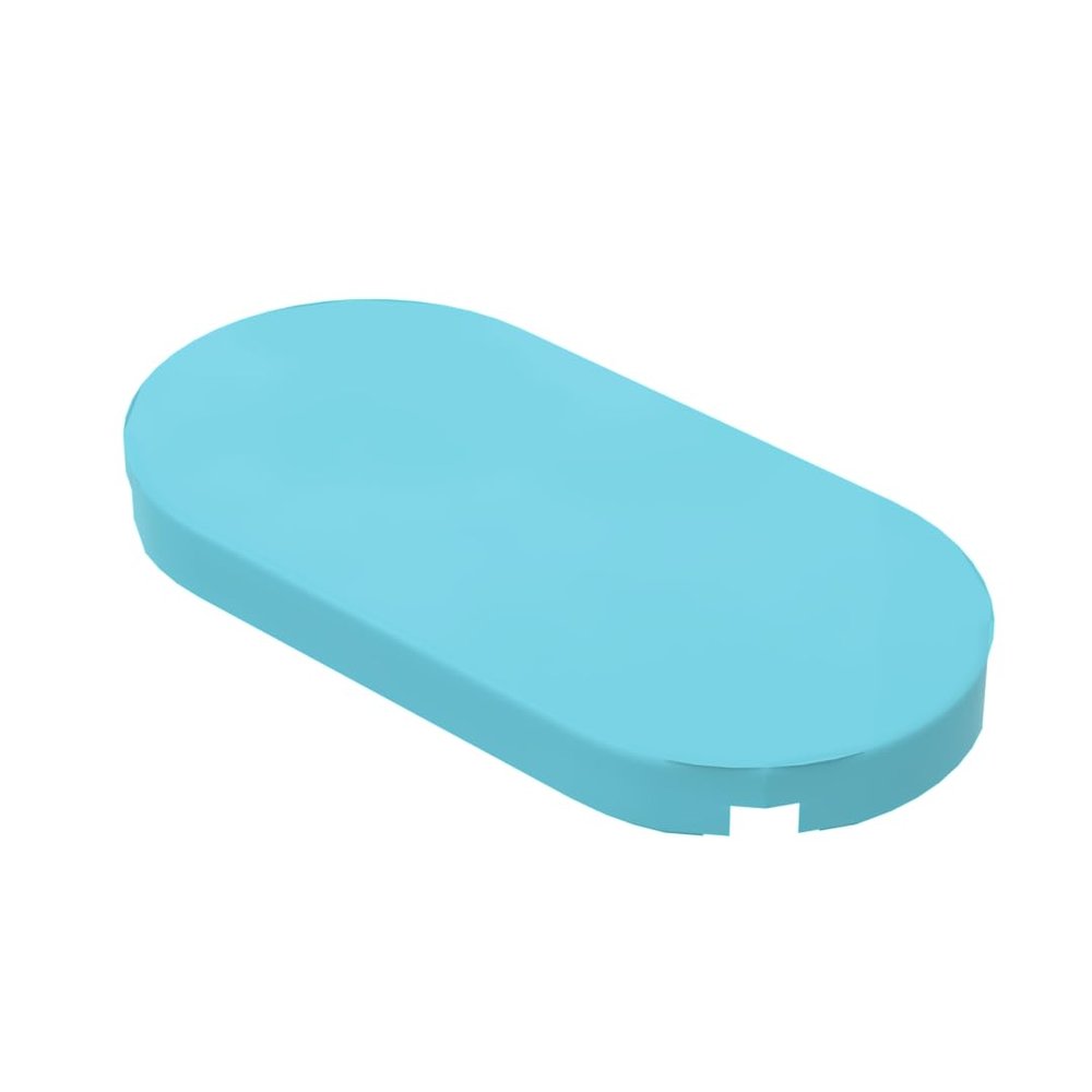 Gobricks 66857 Circular Plate 2x4 Oval Light Panel, Medium Azure, 10 pcs
