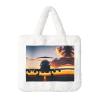Aircraft Plane at Sunset Plush Ladies Handbag  Autumn and Winter, Large Capacity Wallet Purse, Versatile Accessory and Perfect Gift view 1